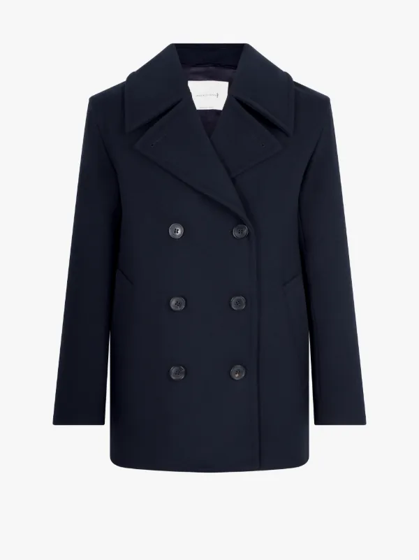 Navy double best sale breasted peacoat