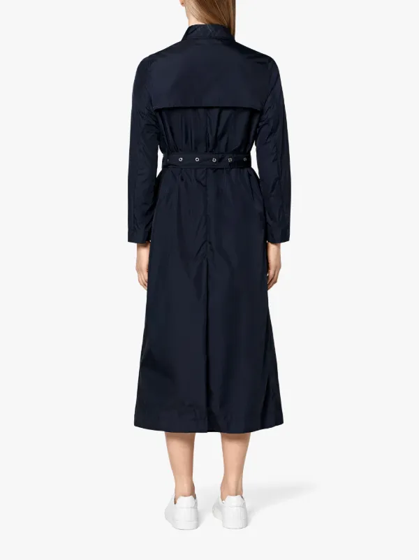 Navy Nylon Long Trench Coat LM-091B