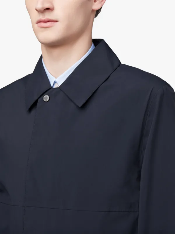 Navy Nylon Mackintosh Coat