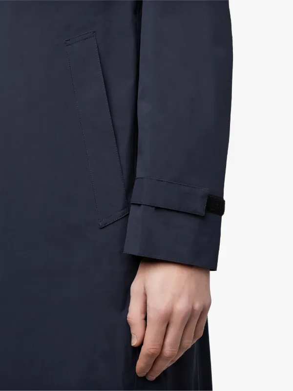 Navy Nylon Mackintosh Coat