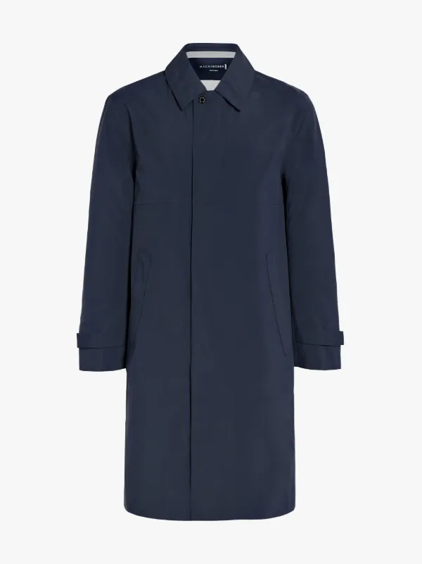 Navy Nylon Mackintosh Coat