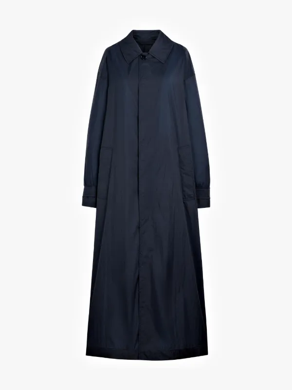 Navy Nylon Oversized Coat LM-100B