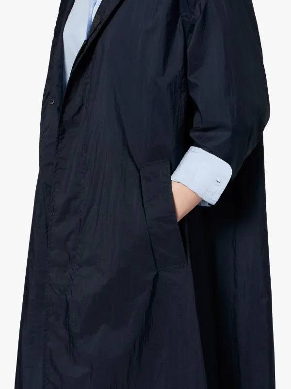 Navy Nylon Oversized Coat LM-100B