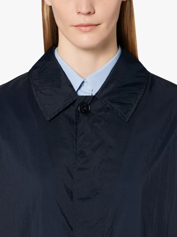 Navy Nylon Oversized Coat LM-100B