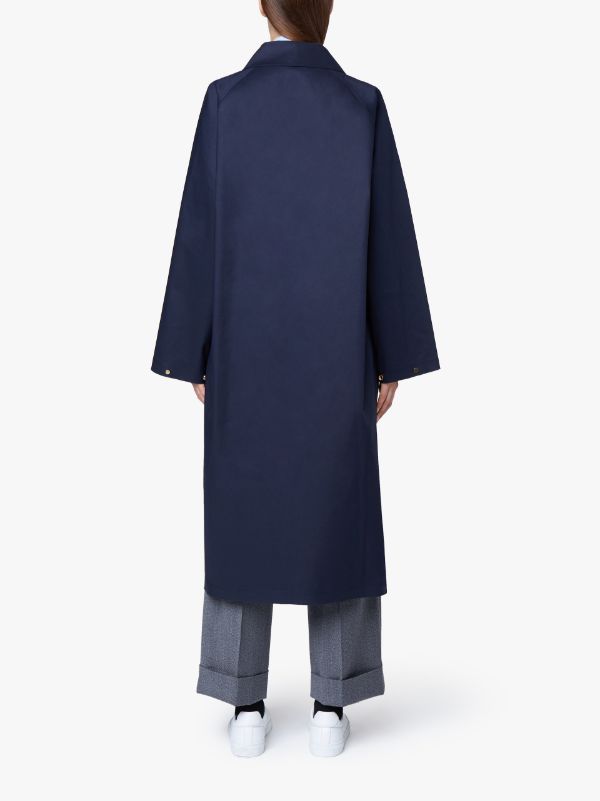 Navy Rubberised Oversized Coat | Mackintosh