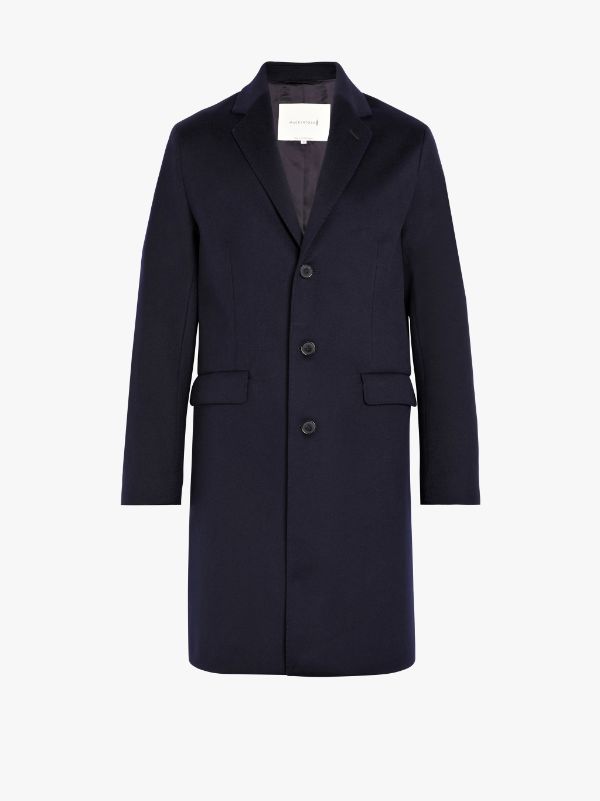 Navy Storm System Wool Coat GM-035F 