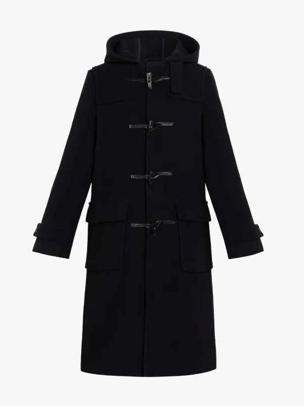 Navy Wool Blend Long Duffle Coat | GM-028S/W