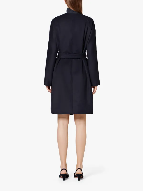 jaeger navy wrap coat