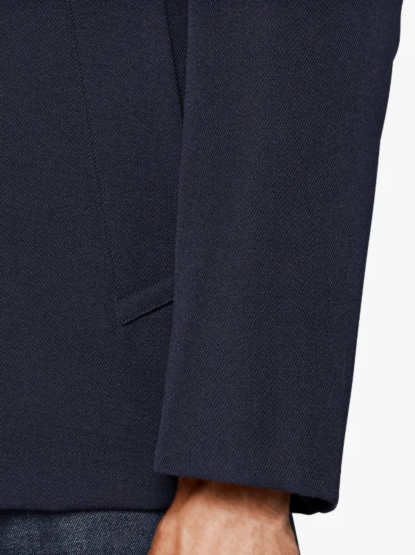 Navy Wool & Cashmere Pea Coat GM-119F