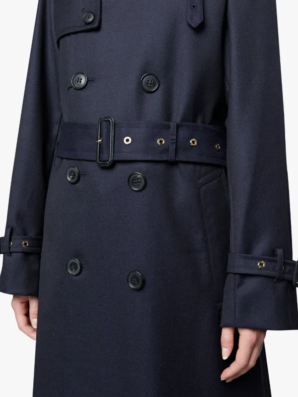 Navy Wool Classic Trench Coat