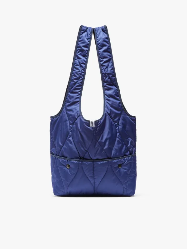 Navy x Orange Quilted Nylon Market Bag | ACC-BA01