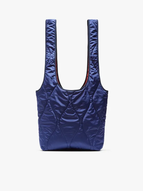 Navy x Orange Quilted Nylon Market Bag | ACC-BA01