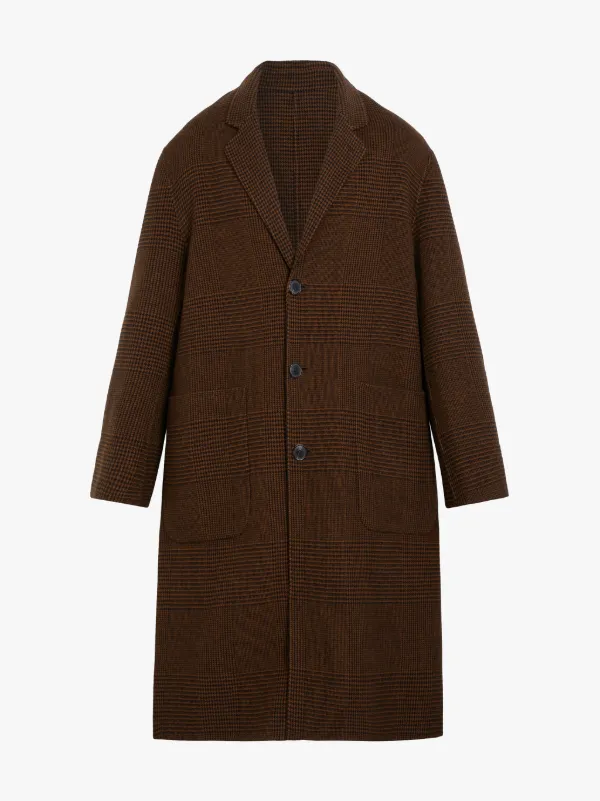 NEILSTON Brown Check Wool Reversible Chesterfield Coat | GM-1027RH/J