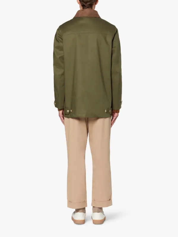 NEW BLOOMSBURY Green RAINTEC Cotton Jacket | GMC-108