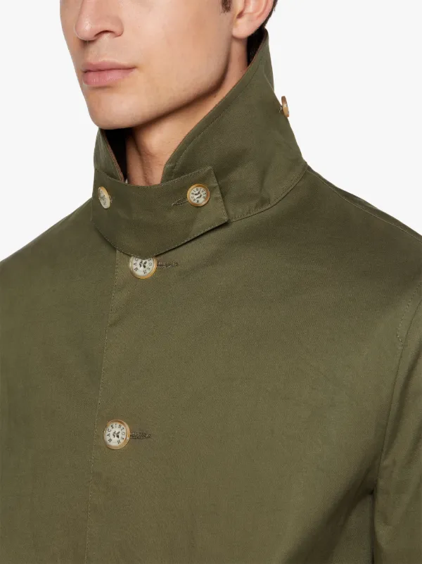 NEW BLOOMSBURY Green RAINTEC Cotton Jacket | GMC-108