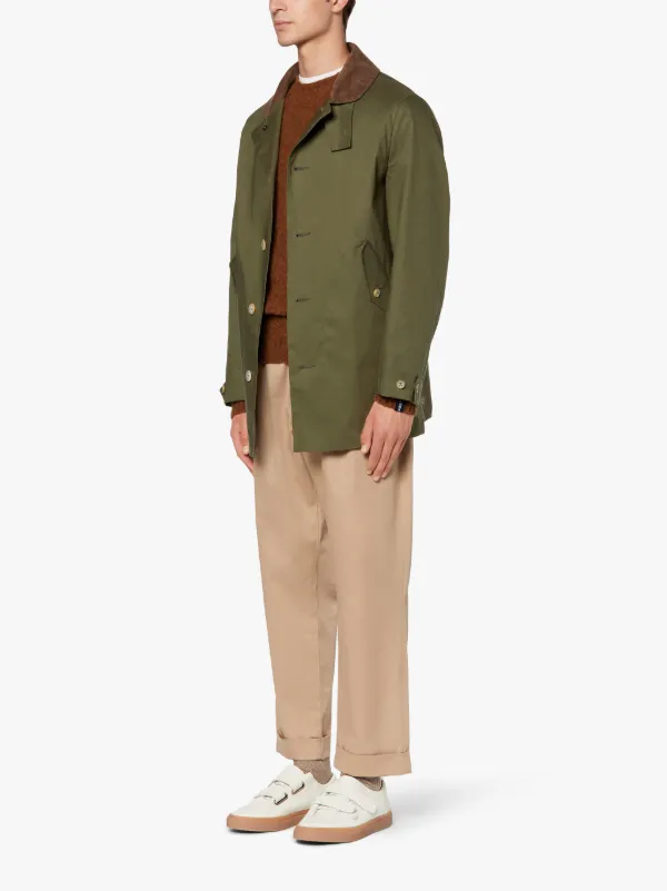 NEW BLOOMSBURY Green RAINTEC Cotton Jacket | GMC-108