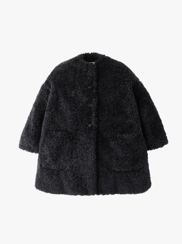 H&m black clearance faux fur coat