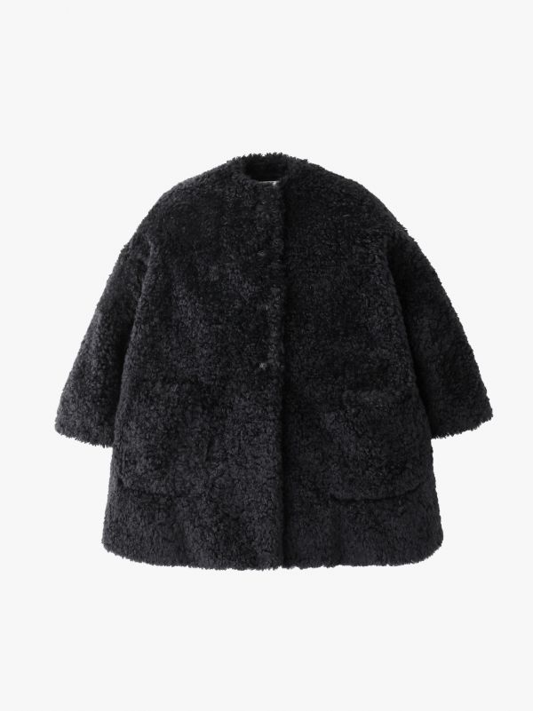 NEW HUMBIE NO COLLAR ECO-FUR BLACK | NEW HUMBIE NO COLLAR ECO-FUR AJV01 |  MACKINTOSH