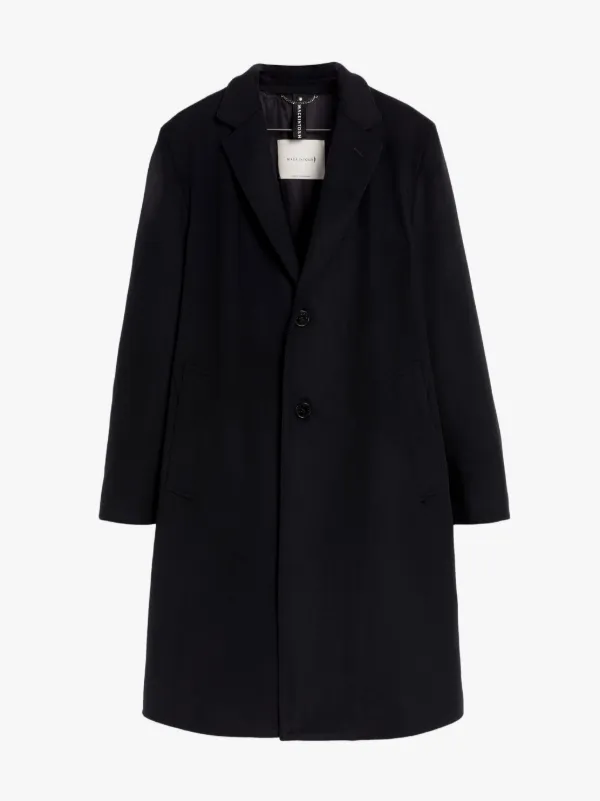 Mackintosh New Stanley Wool Cashmere Coat Blue