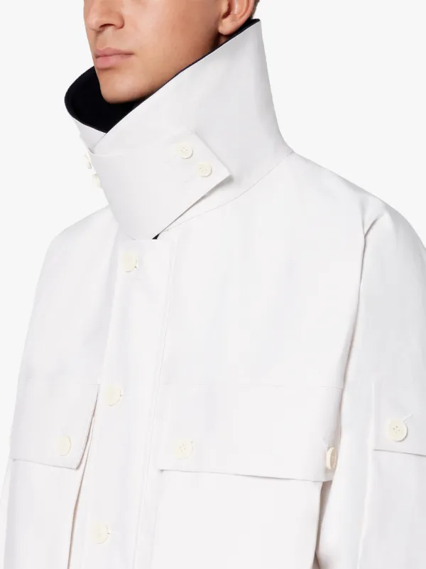 NEW YORK White Bonded Cotton Field Jacket | GRF-303