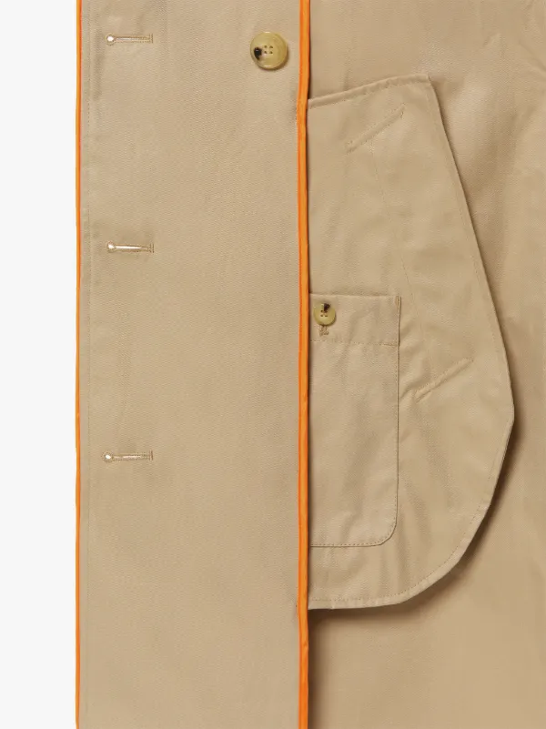 NORRIE Honey & Orange Cotton Trench Coat | LMT-009