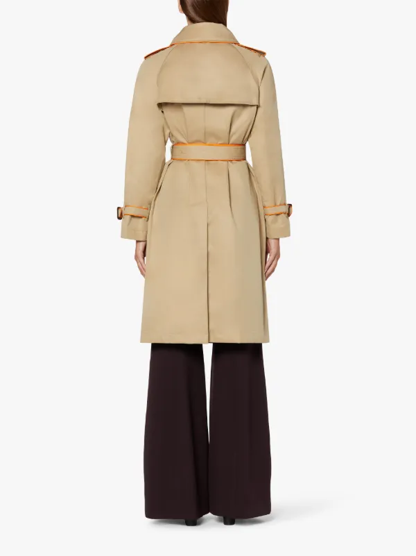 NORRIE Honey & Orange Cotton Trench Coat | LMT-009