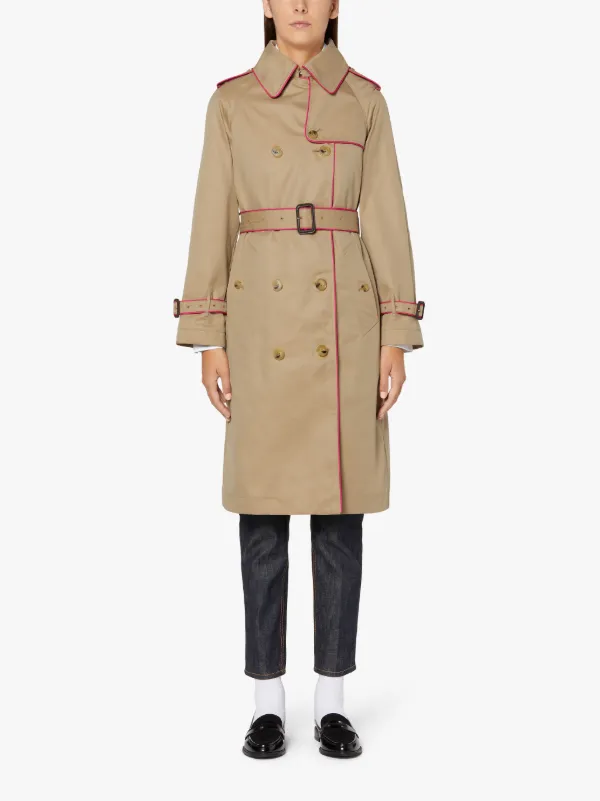 NORRIE Honey & Pink Cotton Trench Coat | LMT-009