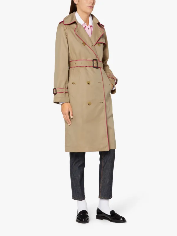 NORRIE Honey & Pink Cotton Trench Coat | LMT-009