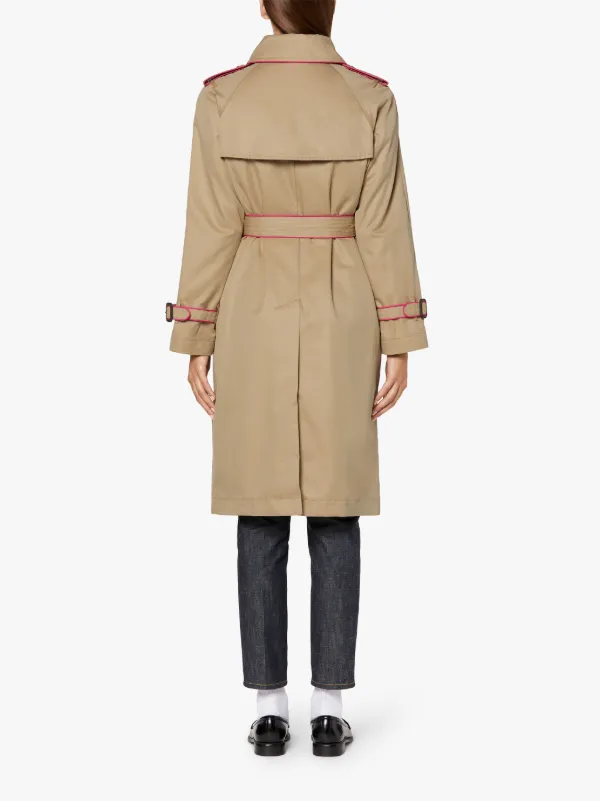 NORRIE Honey & Pink Cotton Trench Coat | LMT-009