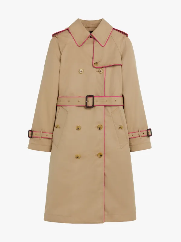 NORRIE Honey & Pink Cotton Trench Coat | LMT-009