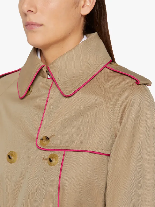 NORRIE Honey & Pink Cotton Trench Coat | LMT-009