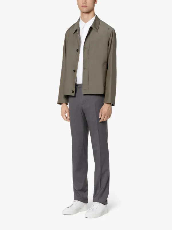 OBAN Olive Rain System Wool Blend Jacket | GM-1047B