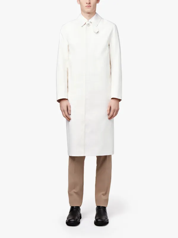 Off White Bonded Cotton Lab Coat