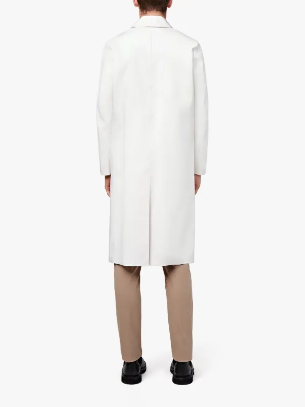 Off White Bonded Cotton Lab Coat