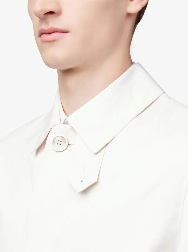 Off White Bonded Cotton Lab Coat