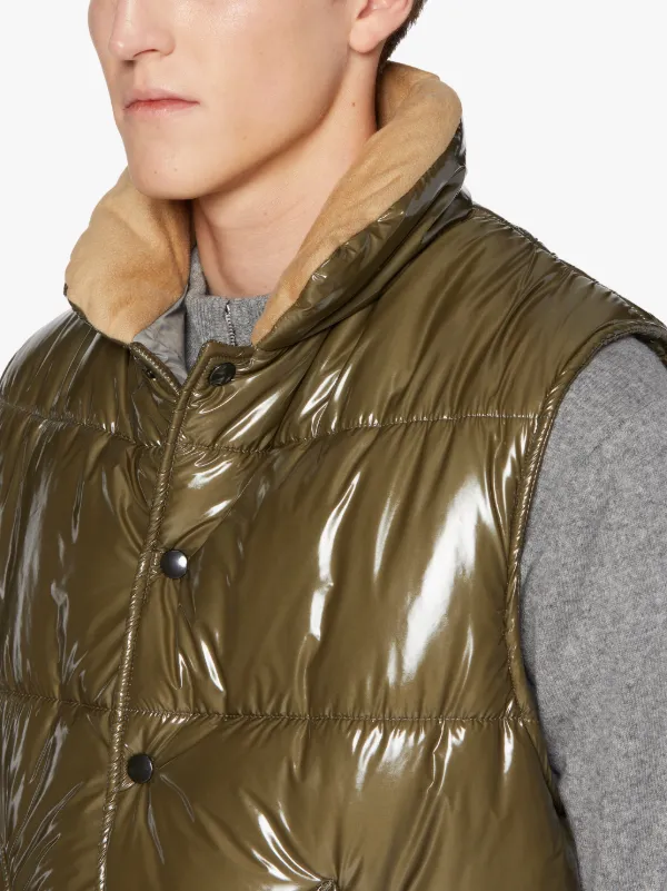 OSAKA Khaki Nylon Gilet | GQF-304