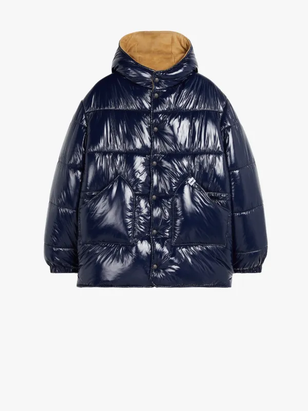 OSAKA Navy Nylon Puffer Jacket | GQF-306