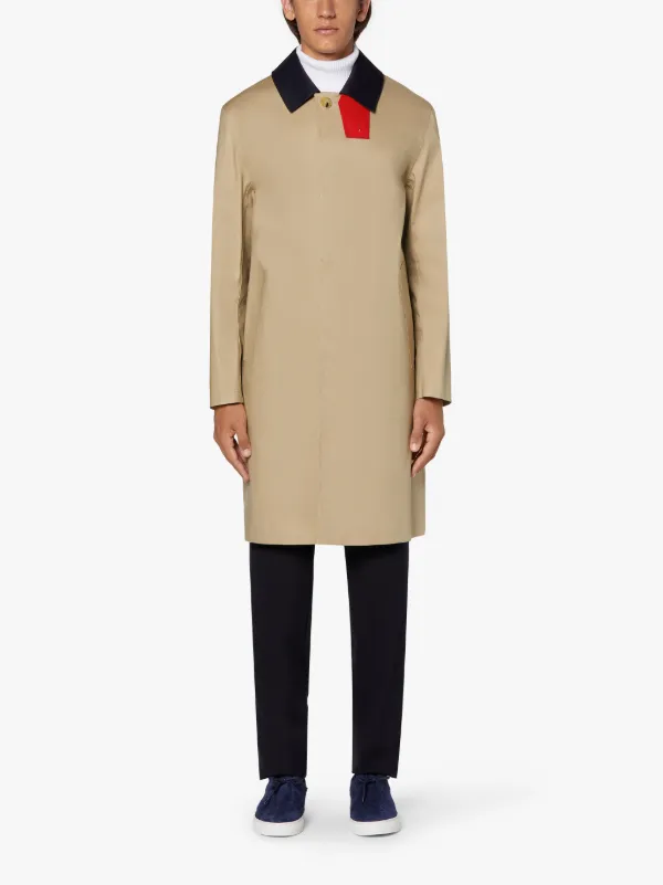 OXFORD Fawn Contrast Bonded Cotton 3/4 Coat | GRC-109