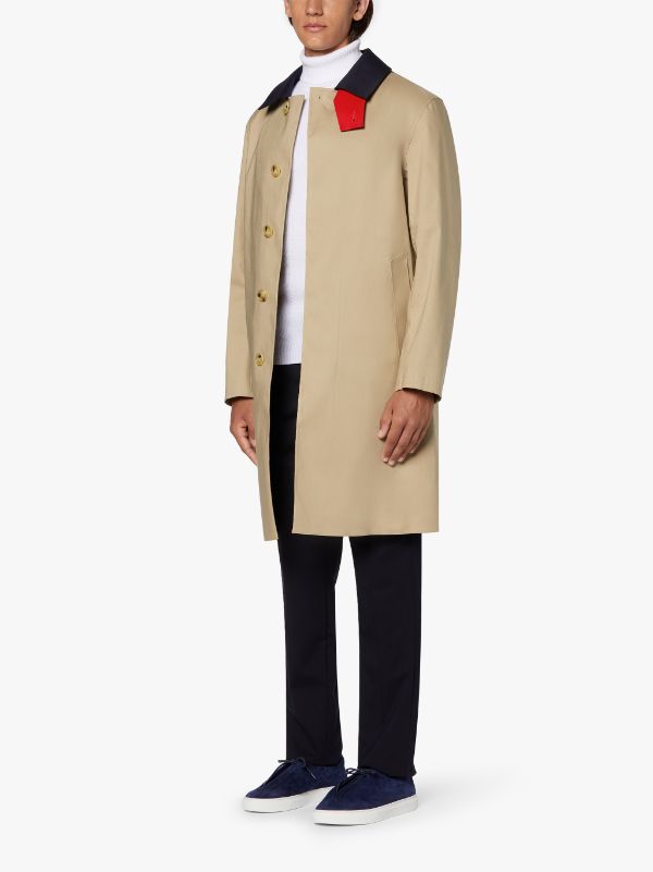 OXFORD Fawn Contrast Bonded Cotton 3/4 Coat | GRC-109