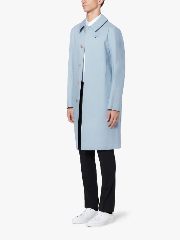 On sale Pale Blue Bonded Cotton 3/4 Coat | GR-001 | Shop the Mackintosh ...