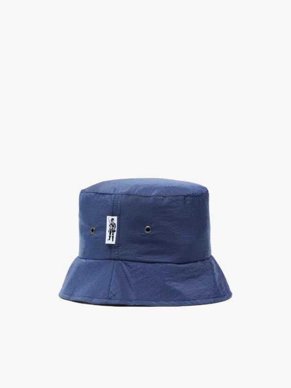 PELTING Navy Nylon Bucket Hat | ACC-HA05