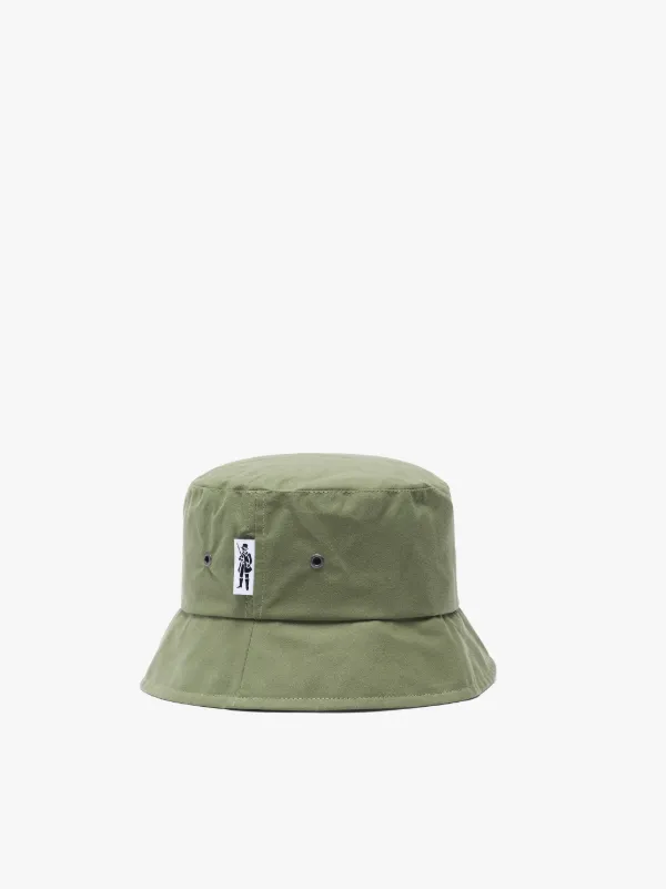 PELTING Winter Moss Waxed Cotton Bucket Hat | ACC-HA05