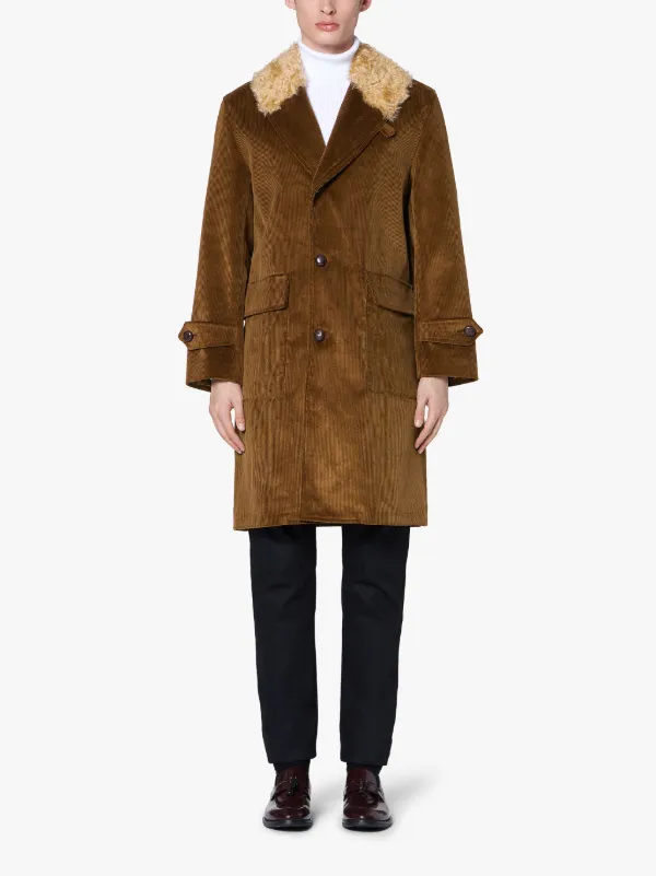 PERTH Tan Corduroy Coat | GM-1018F
