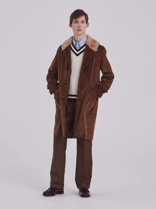 PERTH Tan Corduroy Coat | GM-1018F