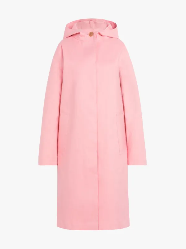 Pink Bonded Cotton Hooded Coat LR-021