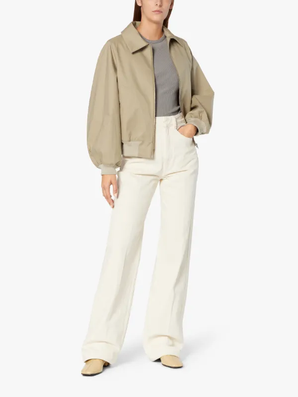 POLLA Beige Bomber Jacket | LM-1071B