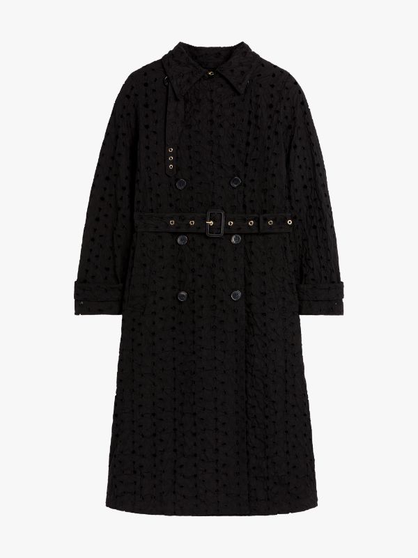 Embroidered trench outlet coat