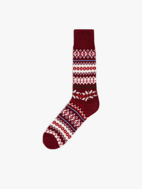 Port Wool Fair Isle Socks