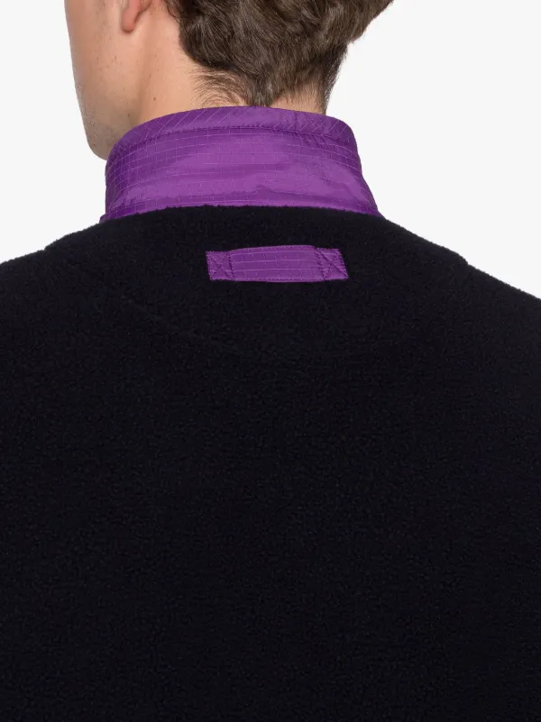 Purple & Navy Zip-Up Fleece Jacket