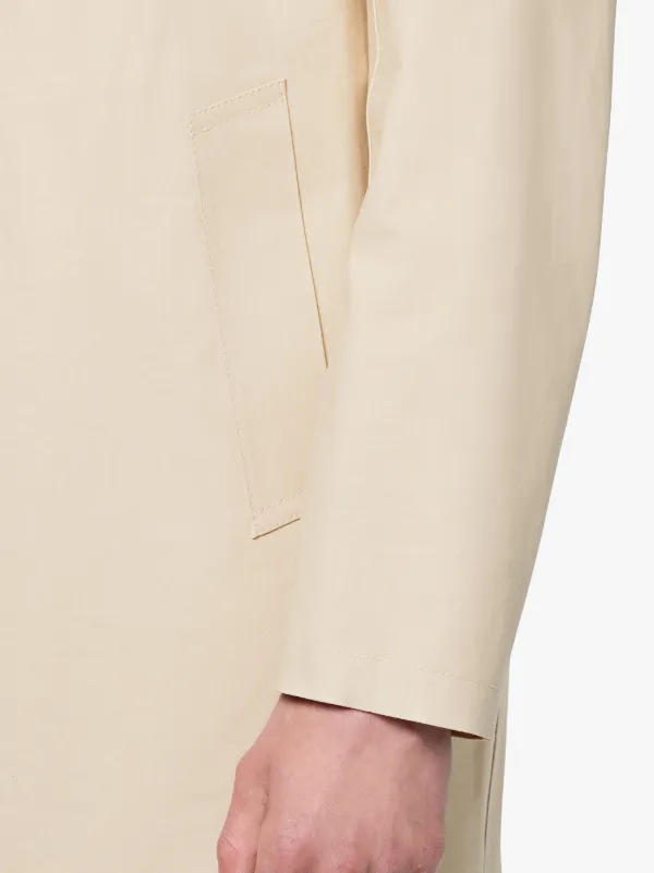 Putty Bonded Cotton Short Mackintosh Coat